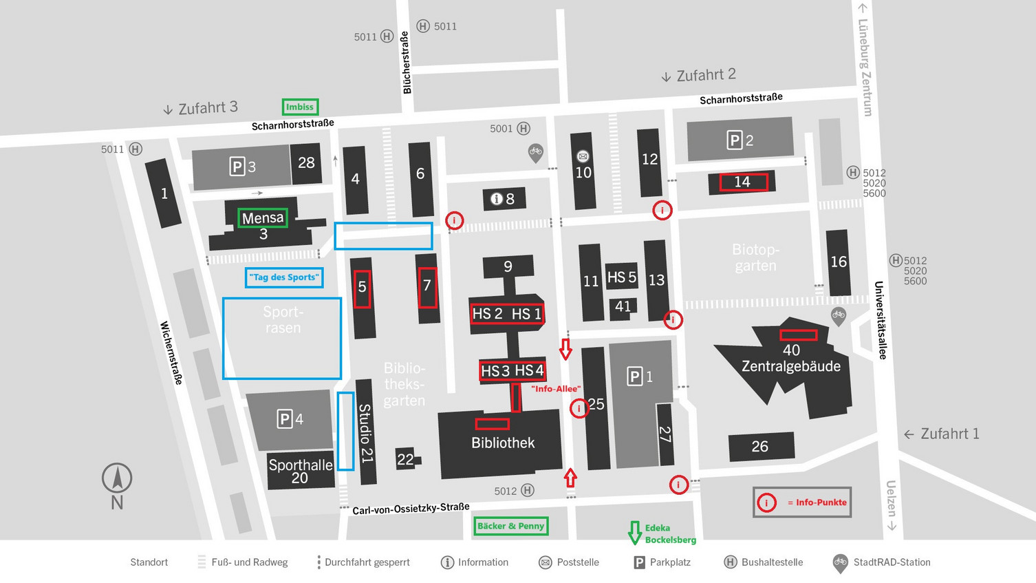 Lageplan Leuphana